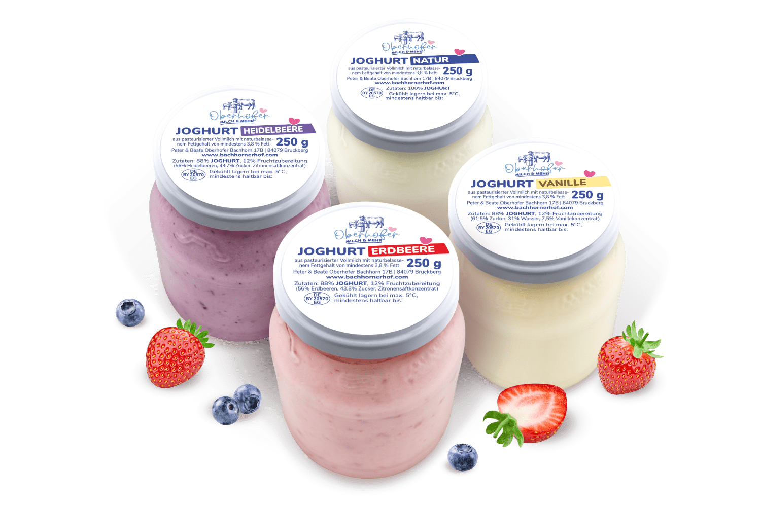 Frisches Oberhofer Joghurt im Glas.